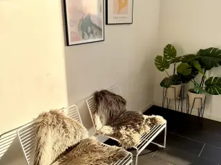 Hay loungestole i hvid
