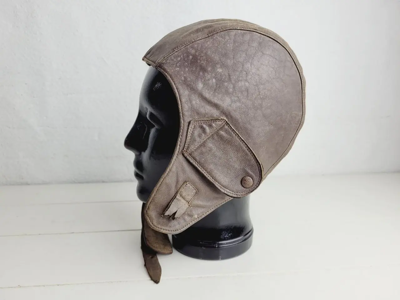 Billede 3 - ⭐️- Vintage Læderkørehjelm fra 1940-1950'erne