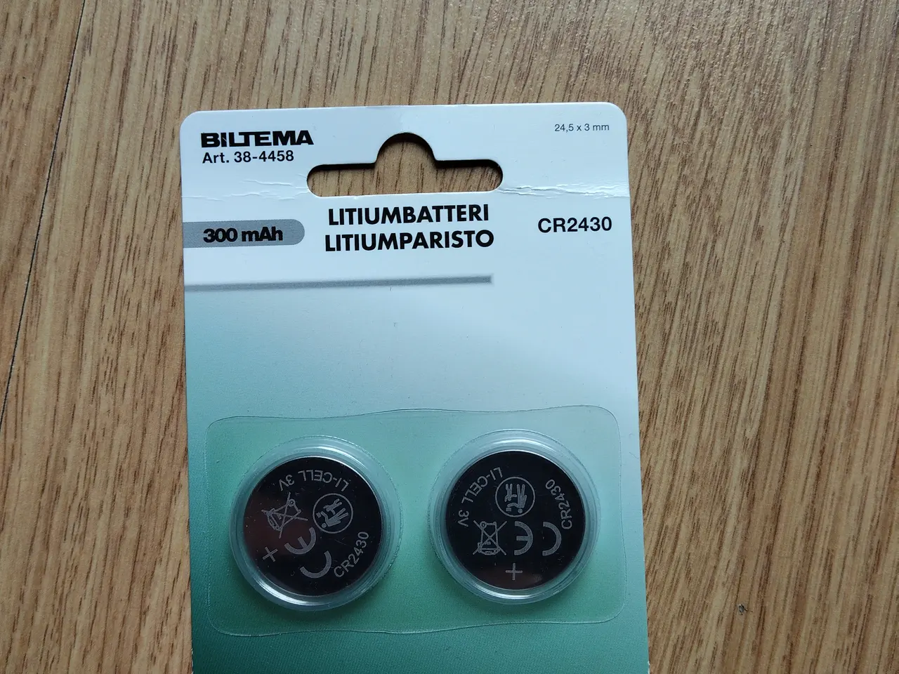 Billede 1 - 2-pak CR2430 litium-knapcellebatterier 3V