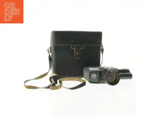 Vintage filmkamera med taske fra Canon (str. Kamera. 20 cm. taske. 23 x 22 cm)