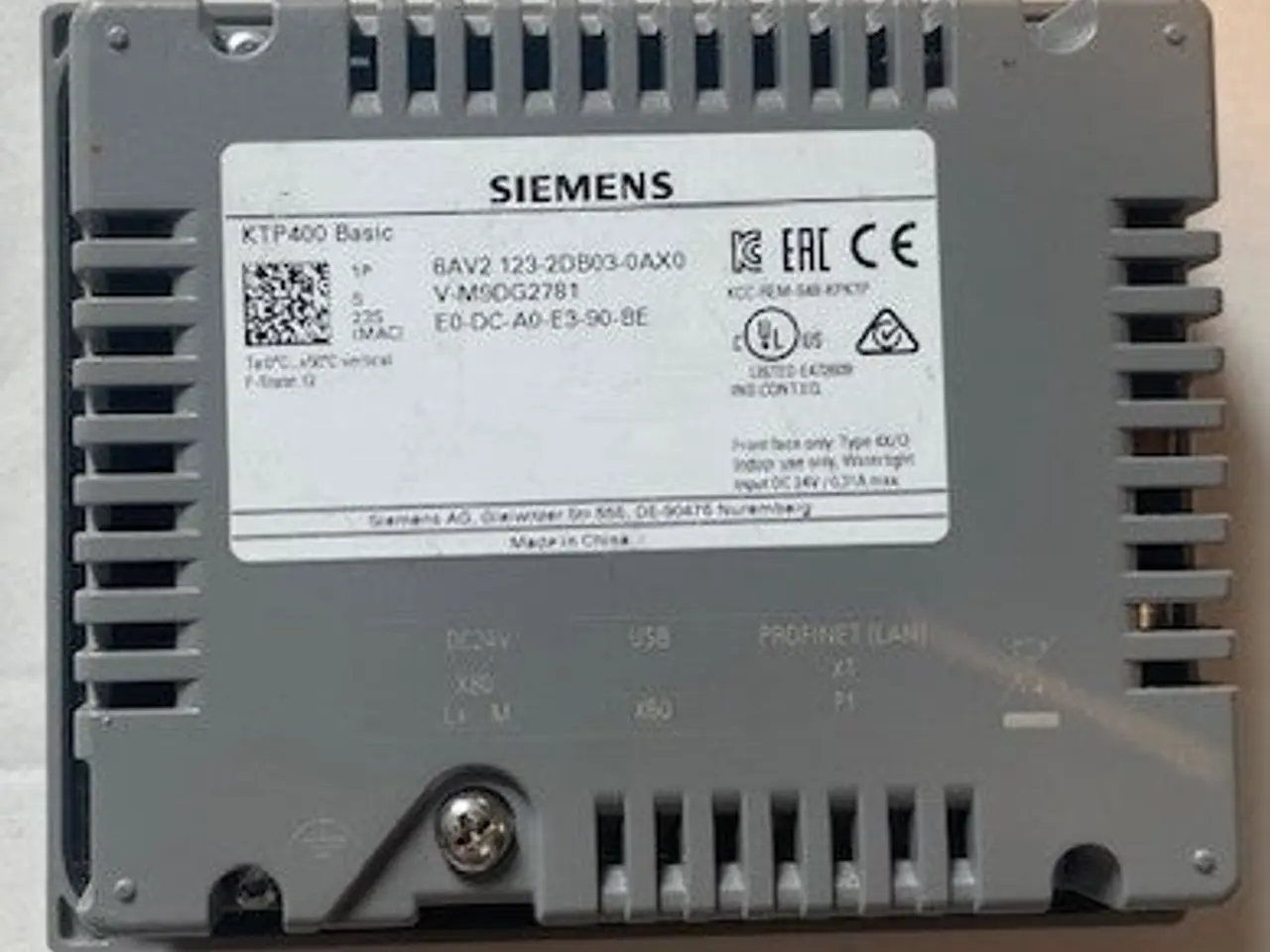 Billede 2 - Siemens SIMATIC HMI KTP400 Basic 4.3"