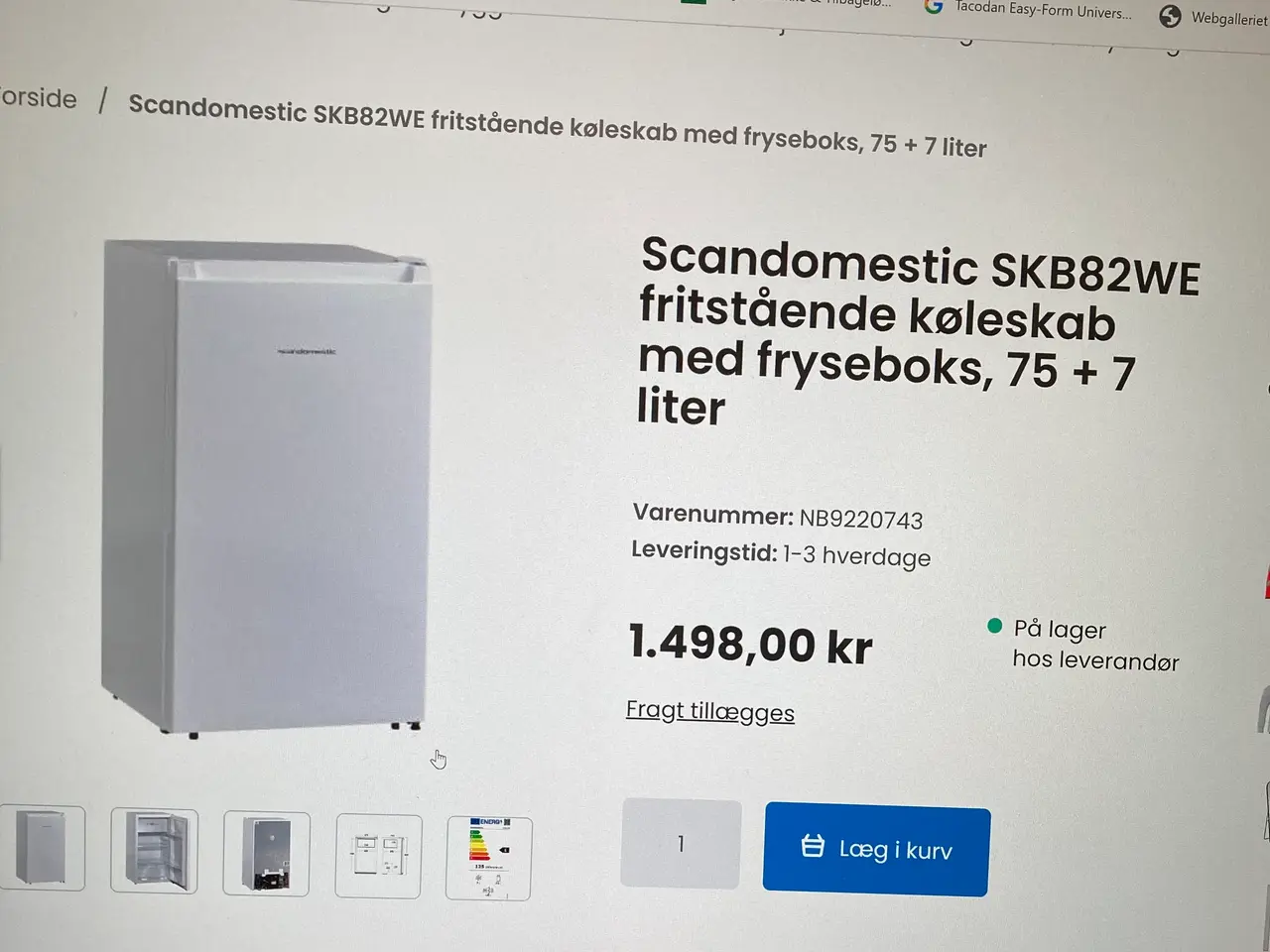 Billede 1 - Helt nyt køle-fryseskab
