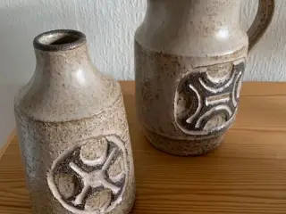 Løvemose vase - kande - retro stentøj