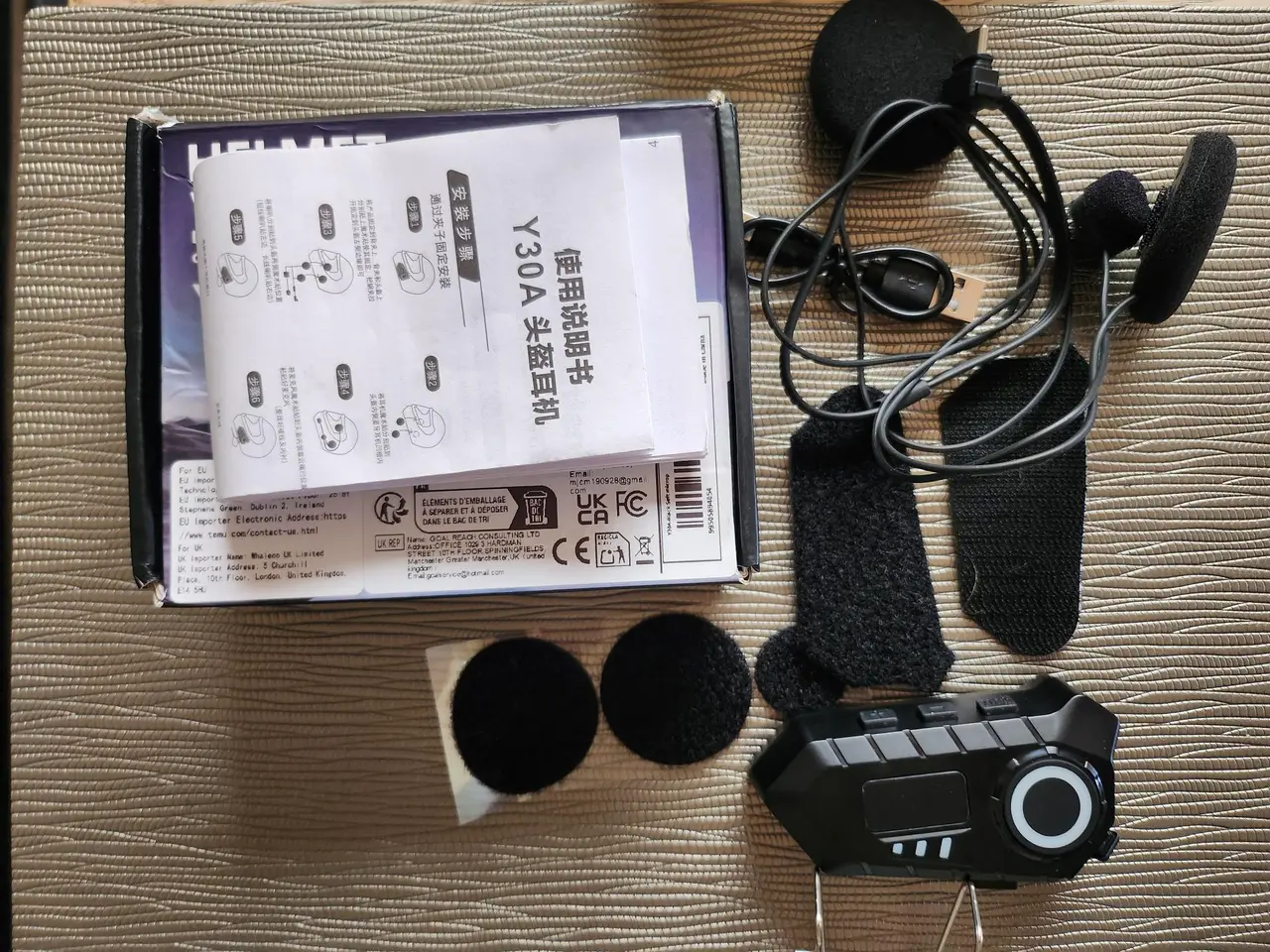 Billede 1 - Headset til hjelm