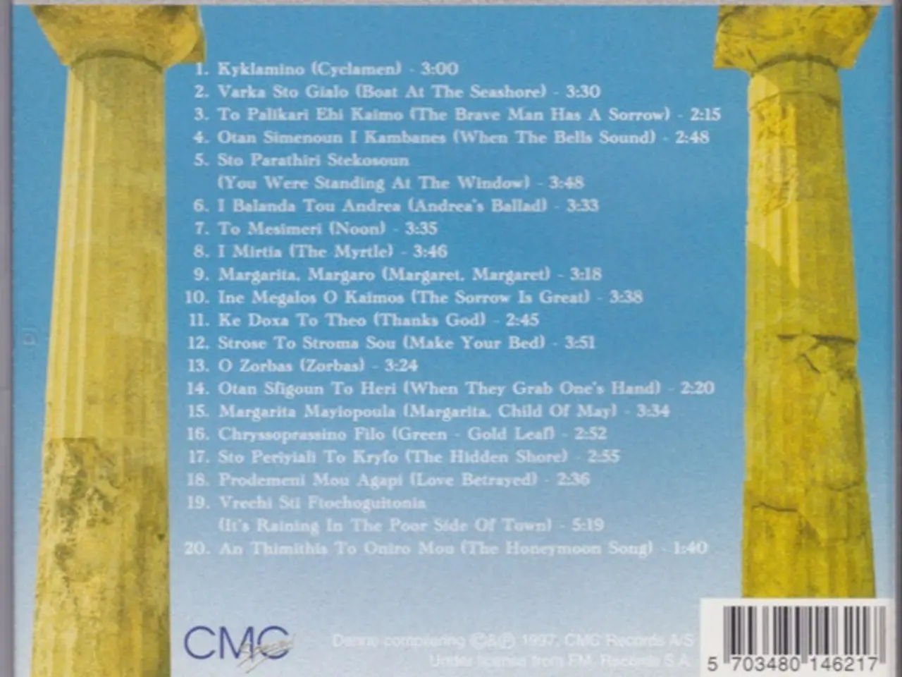 Billede 2 - Mikis Theodorakis – Zorba (Græske Feriehits) – CD