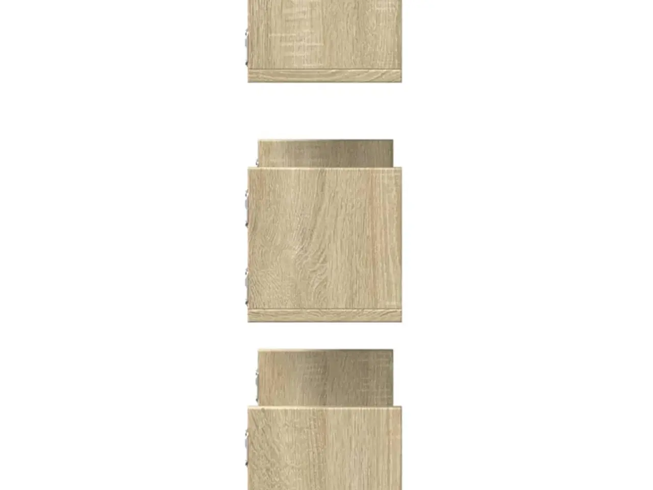 Billede 5 - Væghylder 3 stk. 58×18×18 cm i konstrueret træ - sonoma-eg