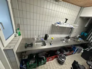 Rustfri Bordplade med 3 vaske