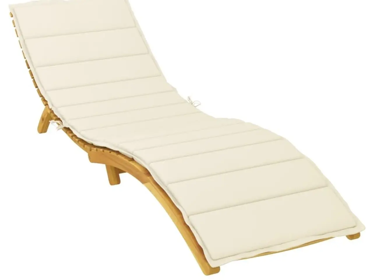 Billede 3 - Hynde til liggestol 200 x 50 x 3 cm - cremefarvet