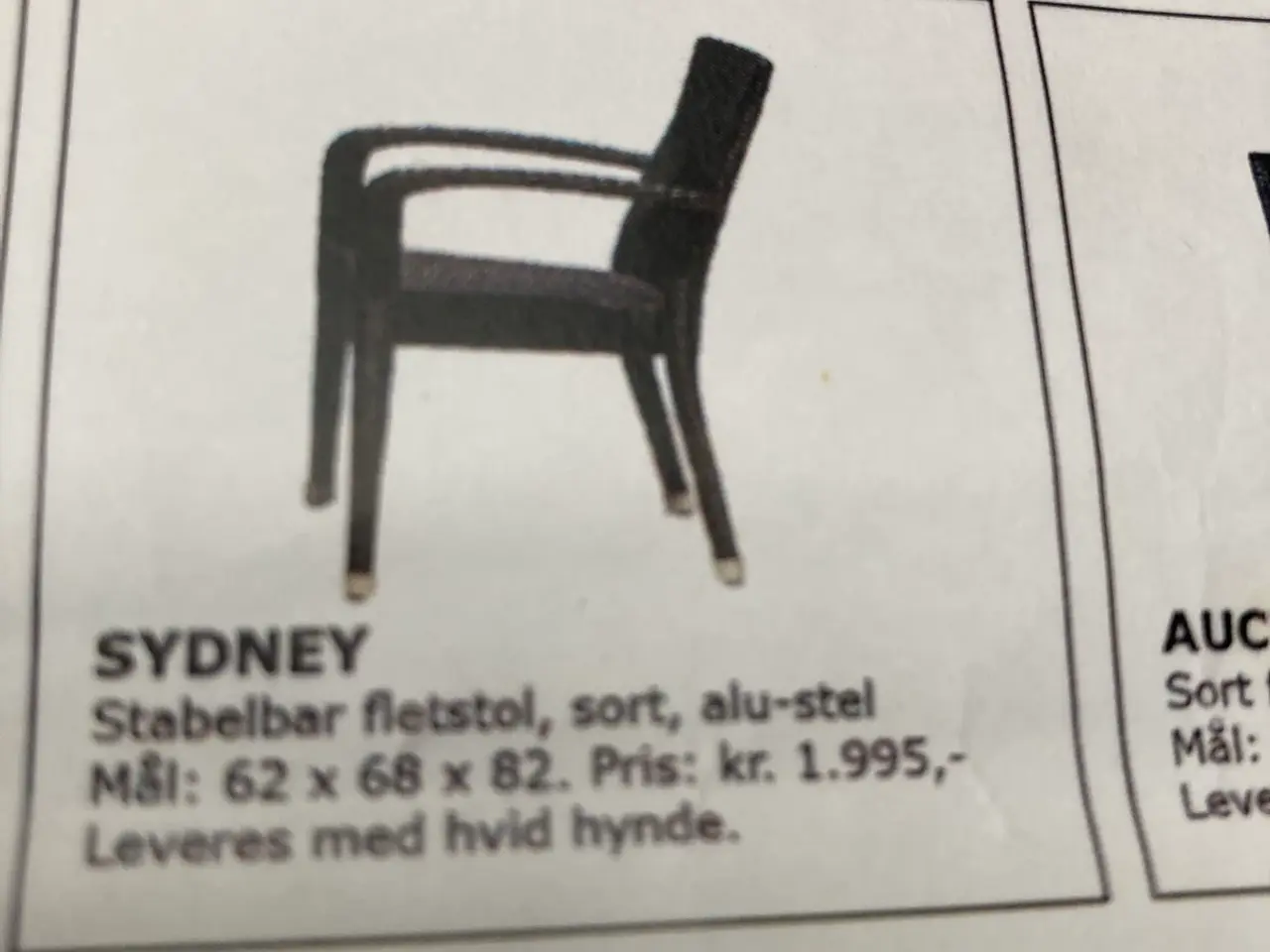 Billede 2 - Auckland Kvadrat bord med 4 stole