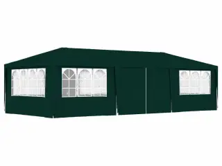 Festtelt med sidevægge 4x9 m 90 g/m² grøn