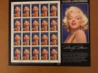 Frimærker Marylin Monroe hel ark