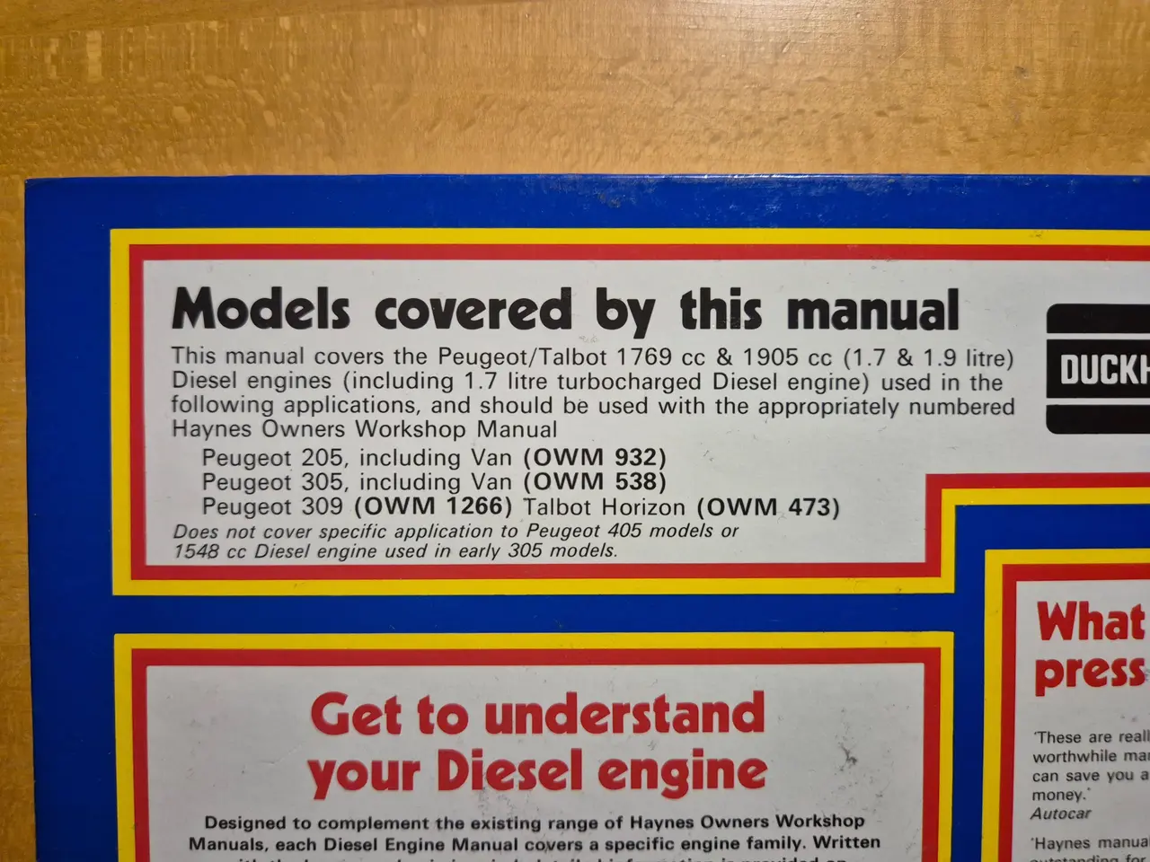 Billede 2 - Haynes manual Peugeot/Talbot Diesel engine.