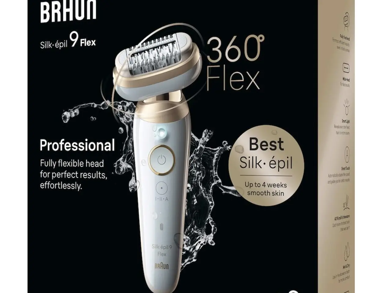 Billede 2 - Braun Silk‑épil 9 Flex SES9‑011 epilator - hvid/guld