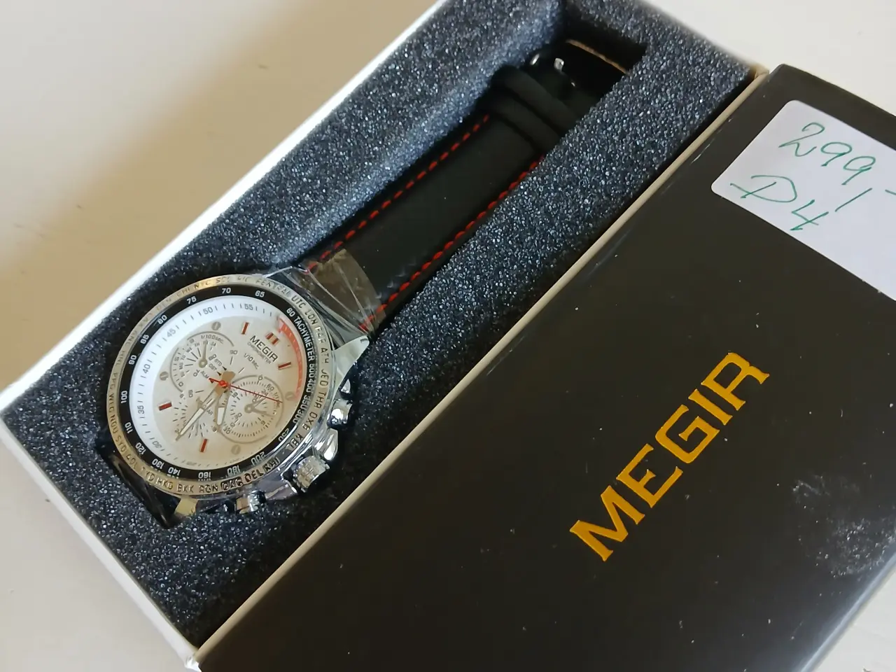 Billede 2 - MEGIR Tachygraph armbånds ur racing white