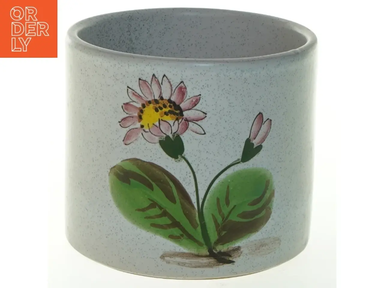 Billede 1 - Dekoreret keramik krukke (str. 13x11 cm)