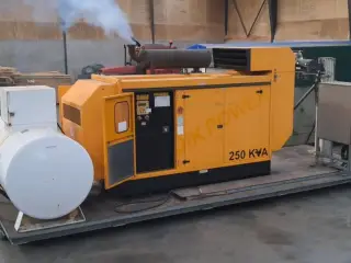 Visa 250 KVA Komplet mobilt 250 KVA generator anlæg på lad med 2700L tank og byggetavle