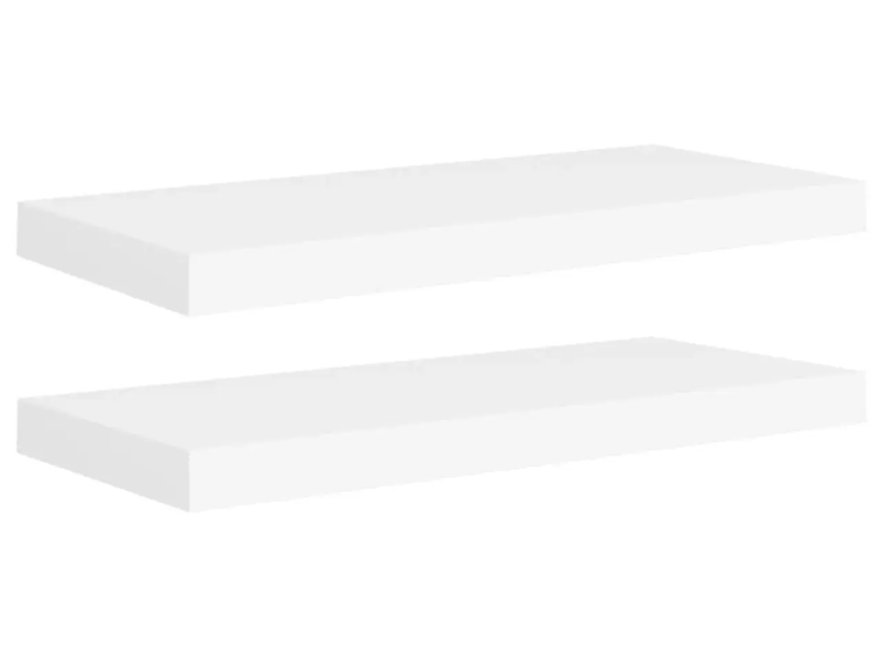 Billede 2 - Væghylder 2 stk. 60x23,5x3,8 cm MDF hvid
