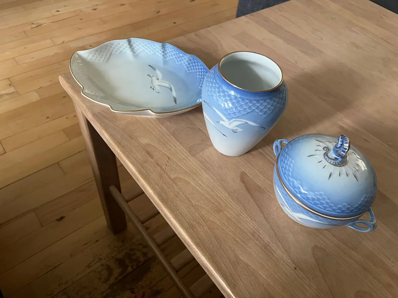 Billede 1 - Vase , Sukkerskål og asiet
