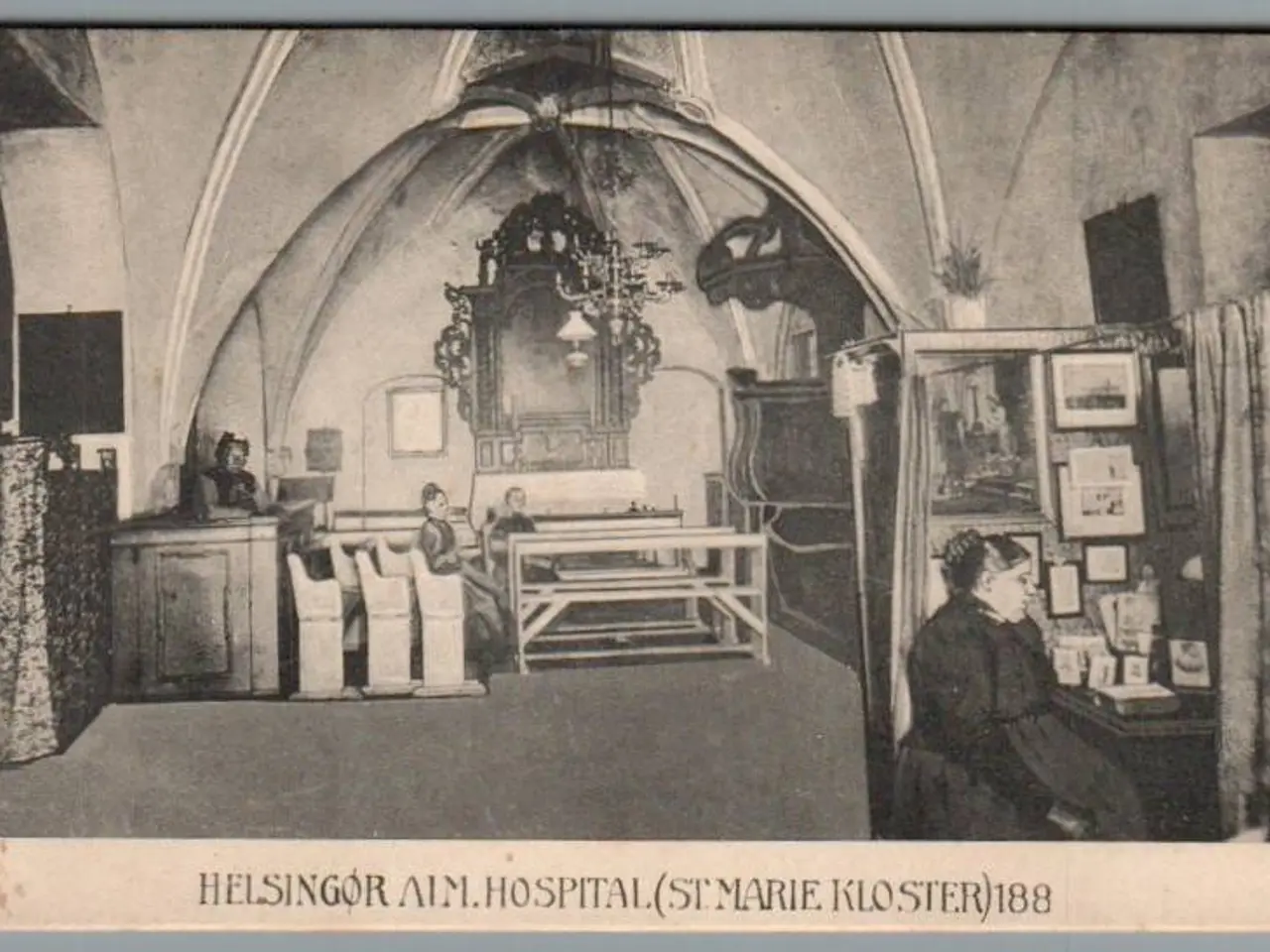 Billede 1 - Helsingør Alm. Hospital (St.marie kloster) 1888 - Postkort - Ubrugt