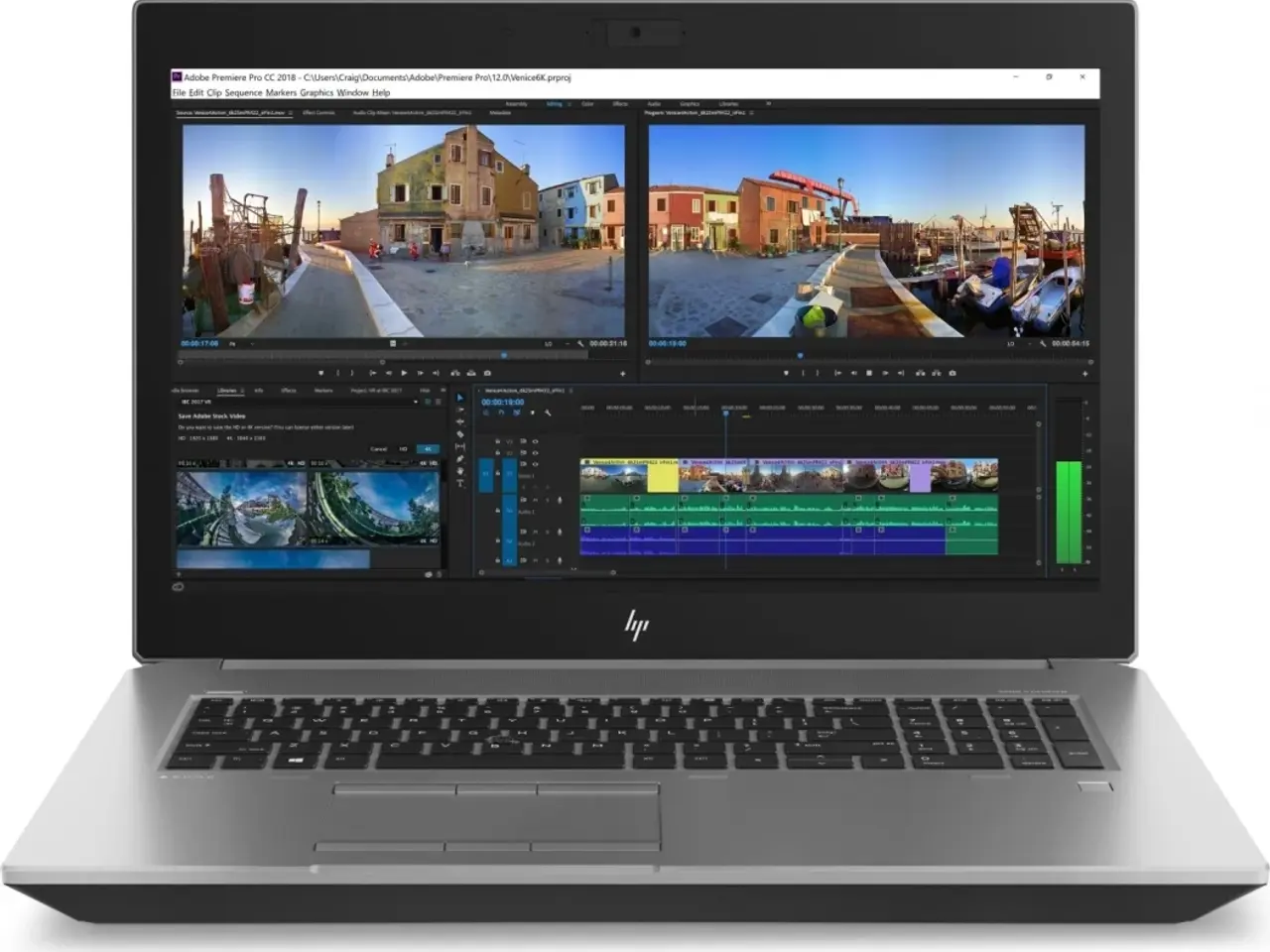 Billede 1 - HP ZBook 17 G5 17" - Intel i7-8850H 2,6GHz 512GB NVMe 32GB Nvidia Quadro P2000 Win11 Pro - Grade B