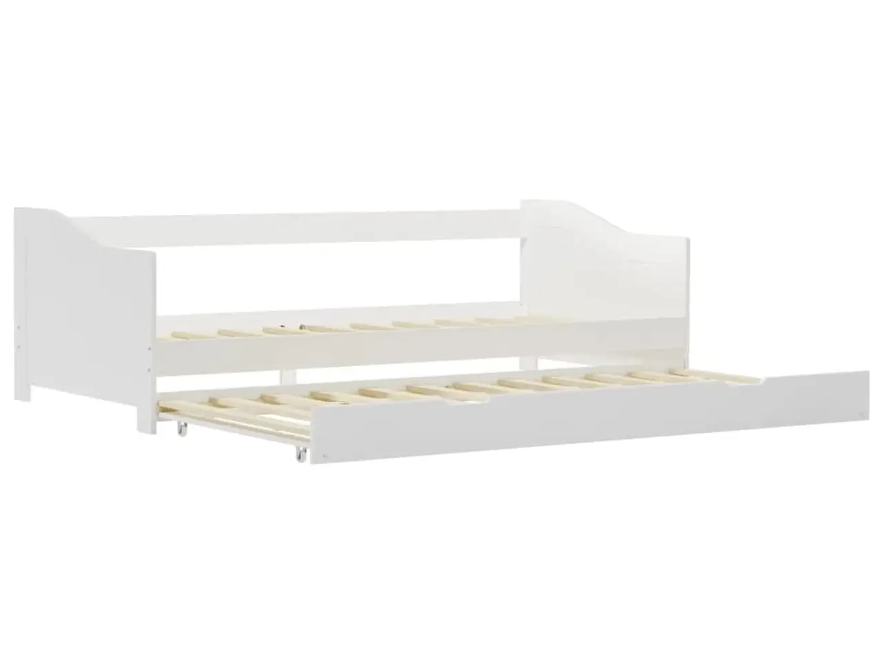 Billede 2 - Udtræksseng i fyrretræ 90 x 200 cm - hvid