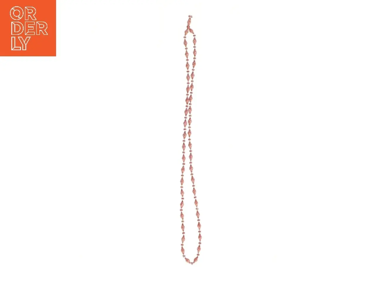 Billede 3 - Lang halskæde med mønstrede perler (str. 116 cm)