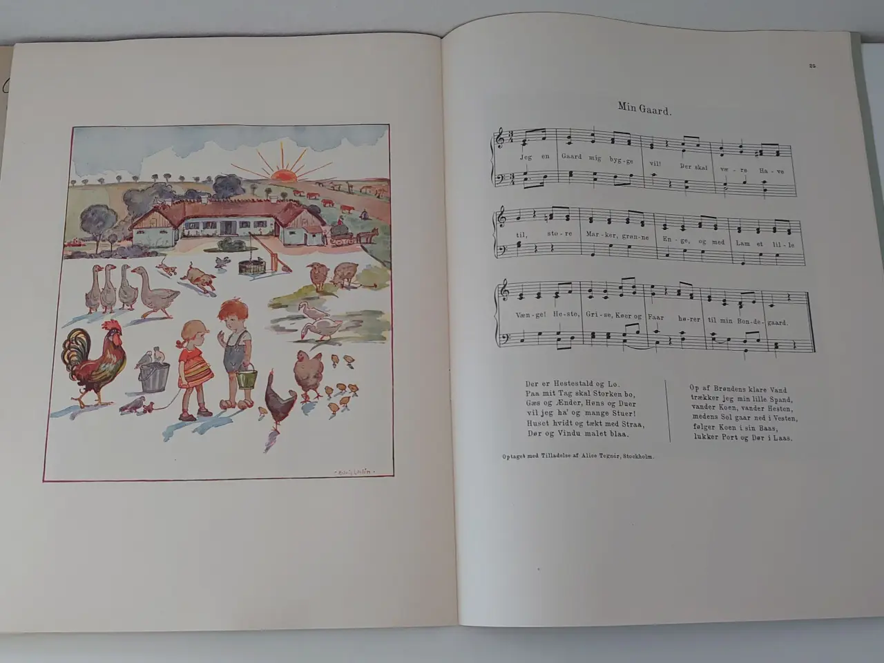 Billede 2 - 2 stk "Vore Gamle Børnesange" 1. samling. 1920érne
