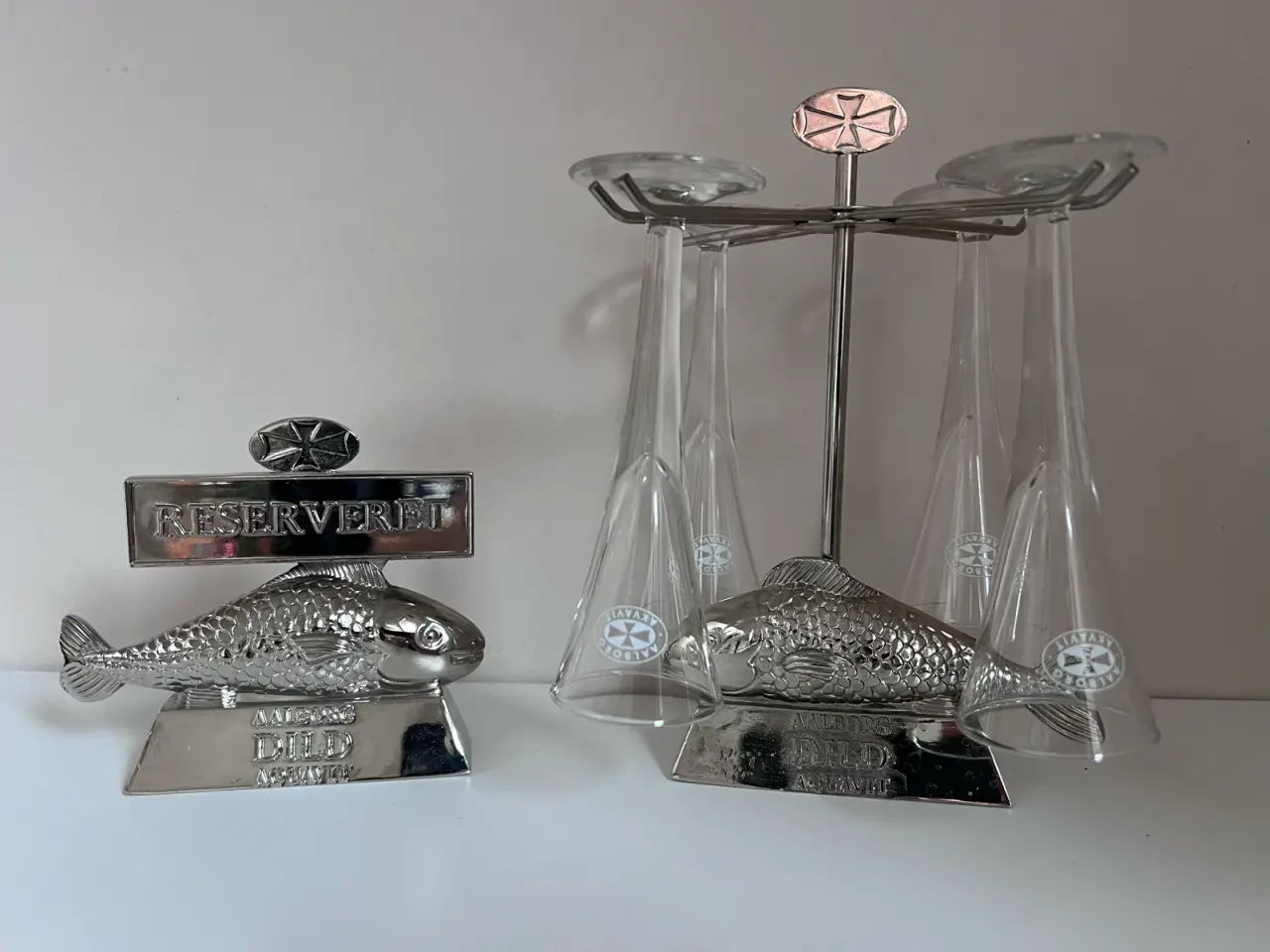 Billede 3 - Ålborg akvavit snapseglas holder inkl skilt