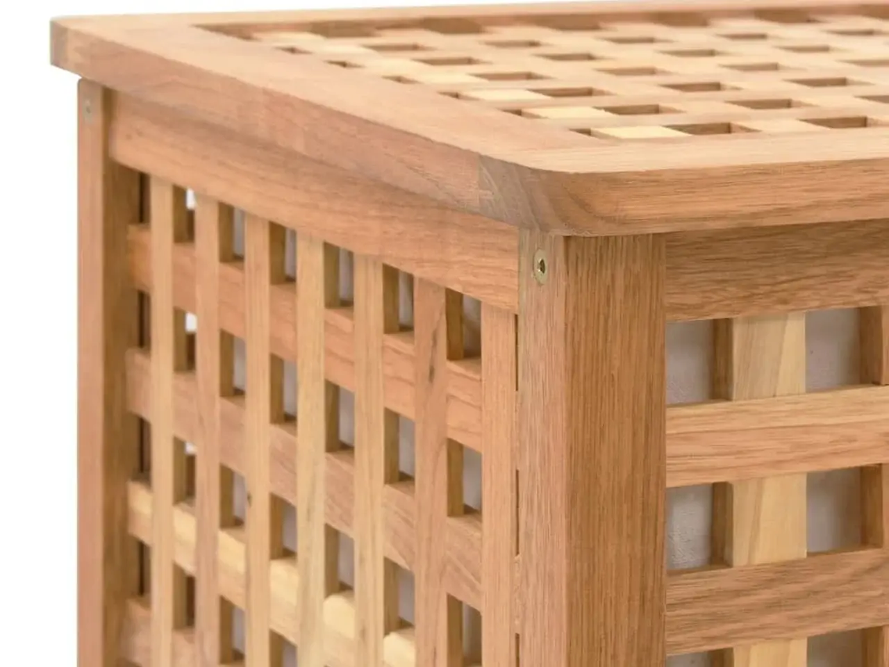 Billede 6 - Vasketøjskurv 77,5 x 37,5 x 46,5 cm massivt valnøddetræ