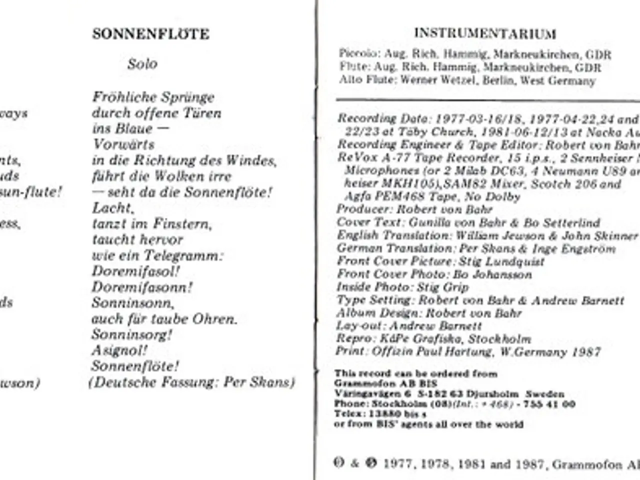 Billede 8 - Gunilla von Bahr – Sun-Flute Solflöjt… – CD