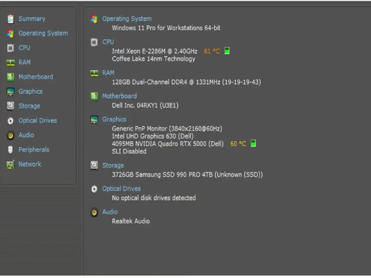 Billede 9 - Dell Workstation 128GB RAM, 4k 17.3" RTX5000 16GB
