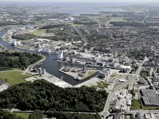 Delvist opvarmet lager ved Odense Havn