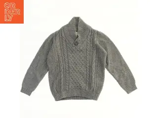 Strikket sweater med ribkrave fra Lupilu (str. 110)