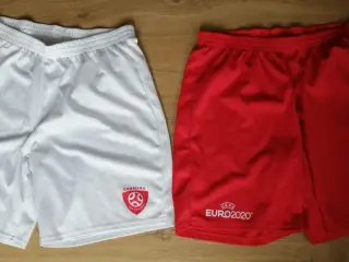 2 PAR DANMARK EURO 2020 SHORTS, STR. 12-14 ÅR