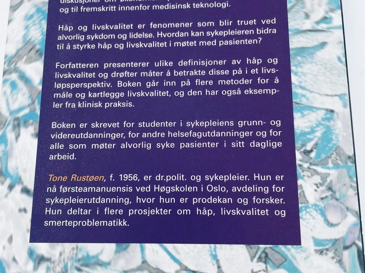 Billede 2 - Håb og livskvalitet - Tone Rustøen