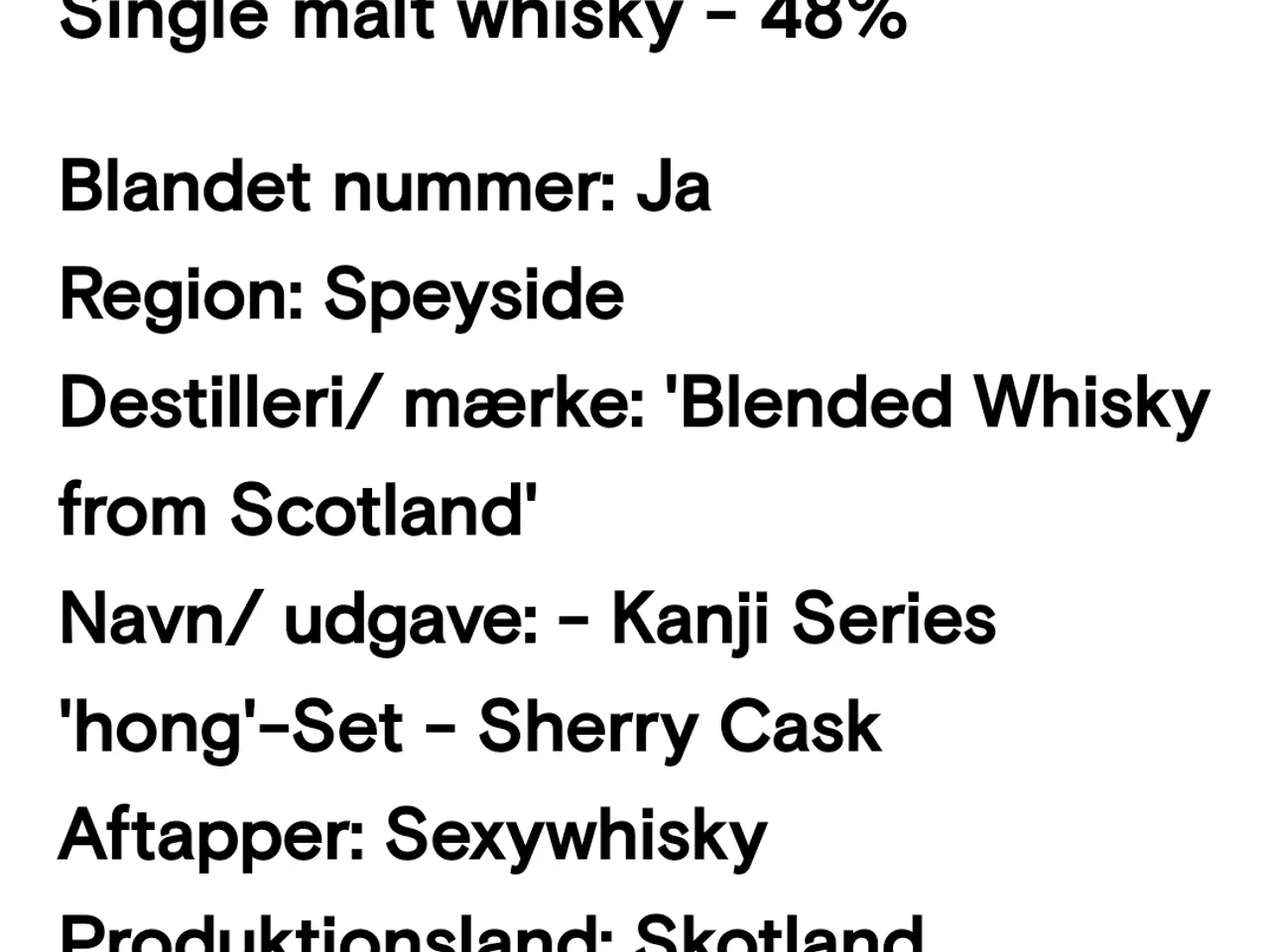 Billede 2 - sexy whisky, scotland 18 års blended speyside