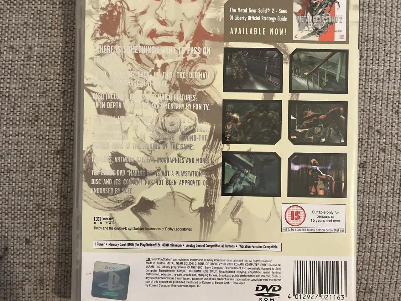 Billede 2 - Metal Gear Solid 2 (Konami) - PlayStation 2 spil