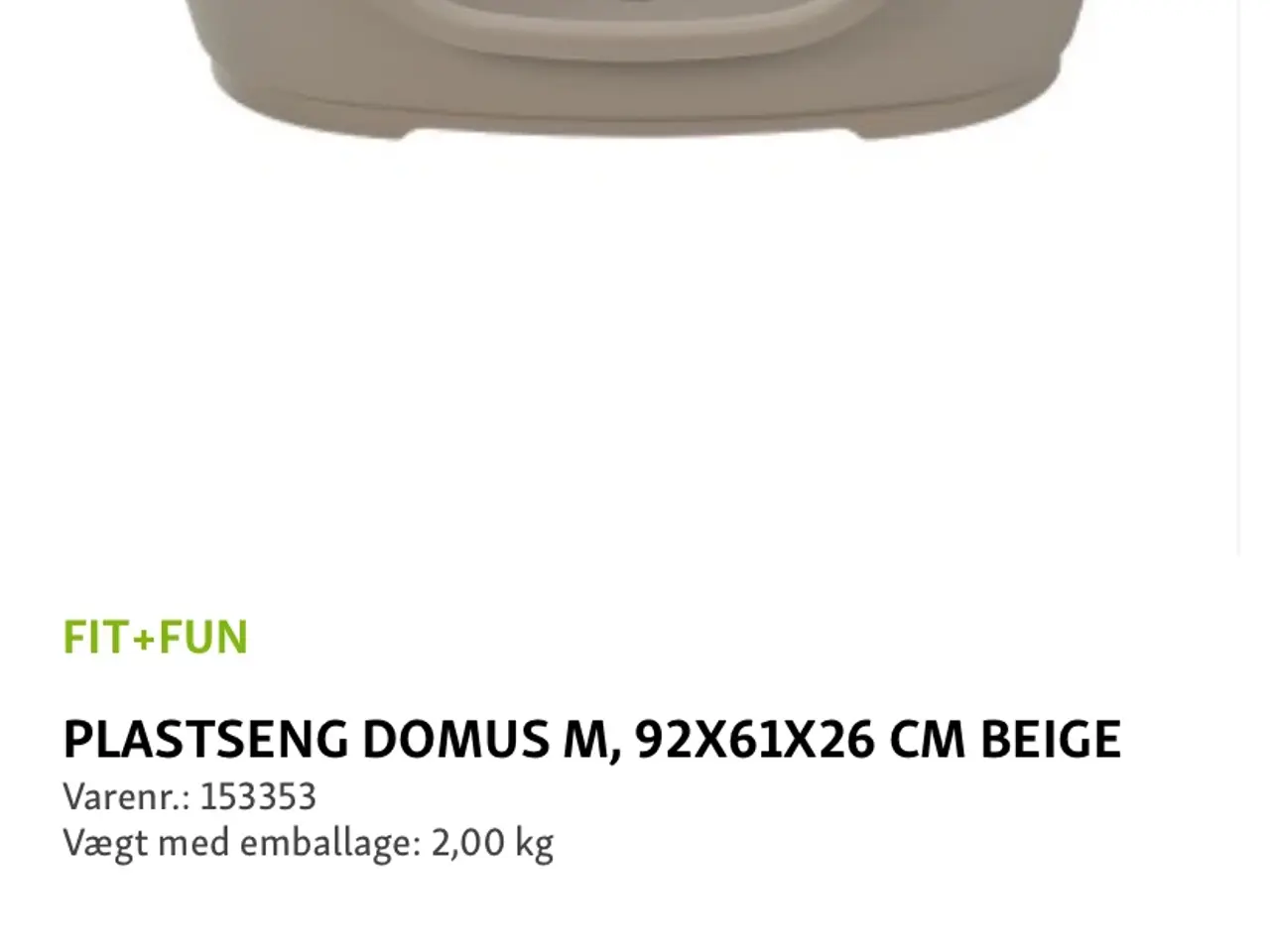 Billede 1 - Plastseng til stor hund