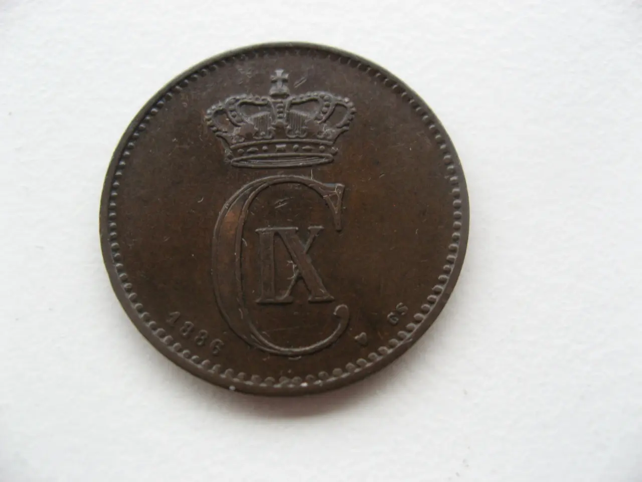 Billede 1 - Særdeles flot bronze 2 øre 1886, bedre årstal