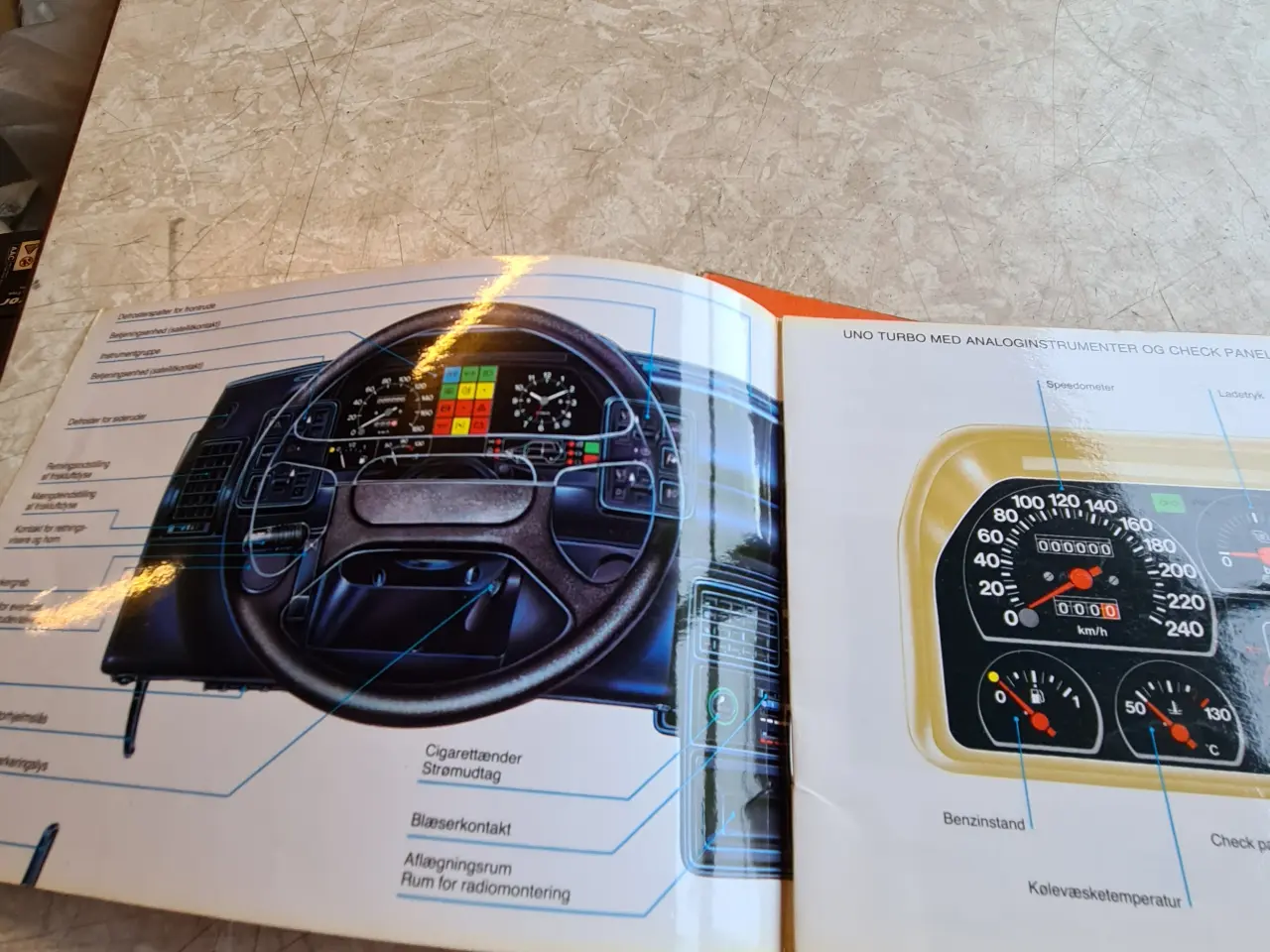 Billede 4 - Brugt  instruktions bog  Fiat  Uno