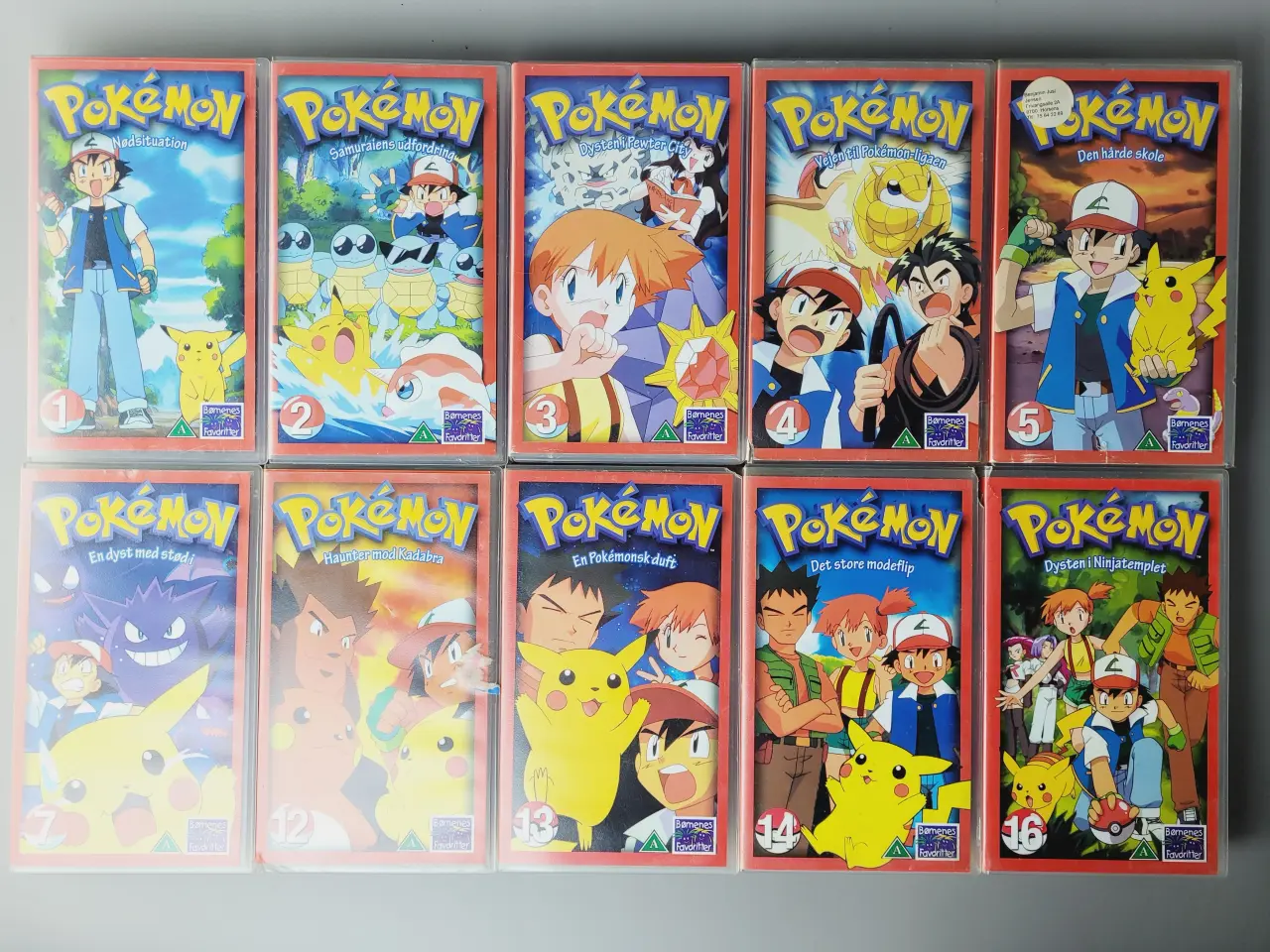 Billede 1 - Samlerobjekt: 10 stk. Sjældne Danske Pokémon VHS