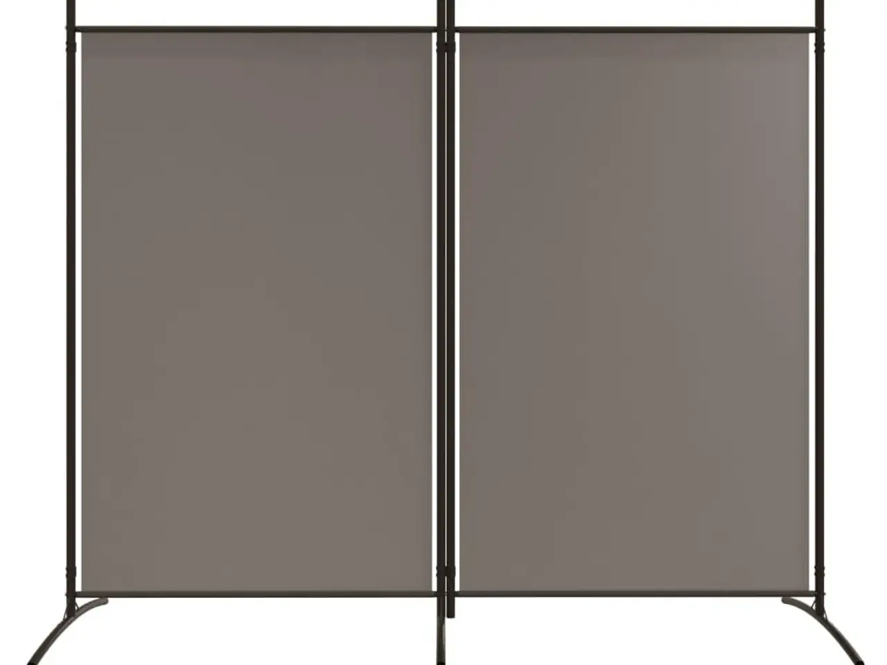 Billede 3 - 2-panels rumdeler i stof - 175 × 180 cm, antracitgrå