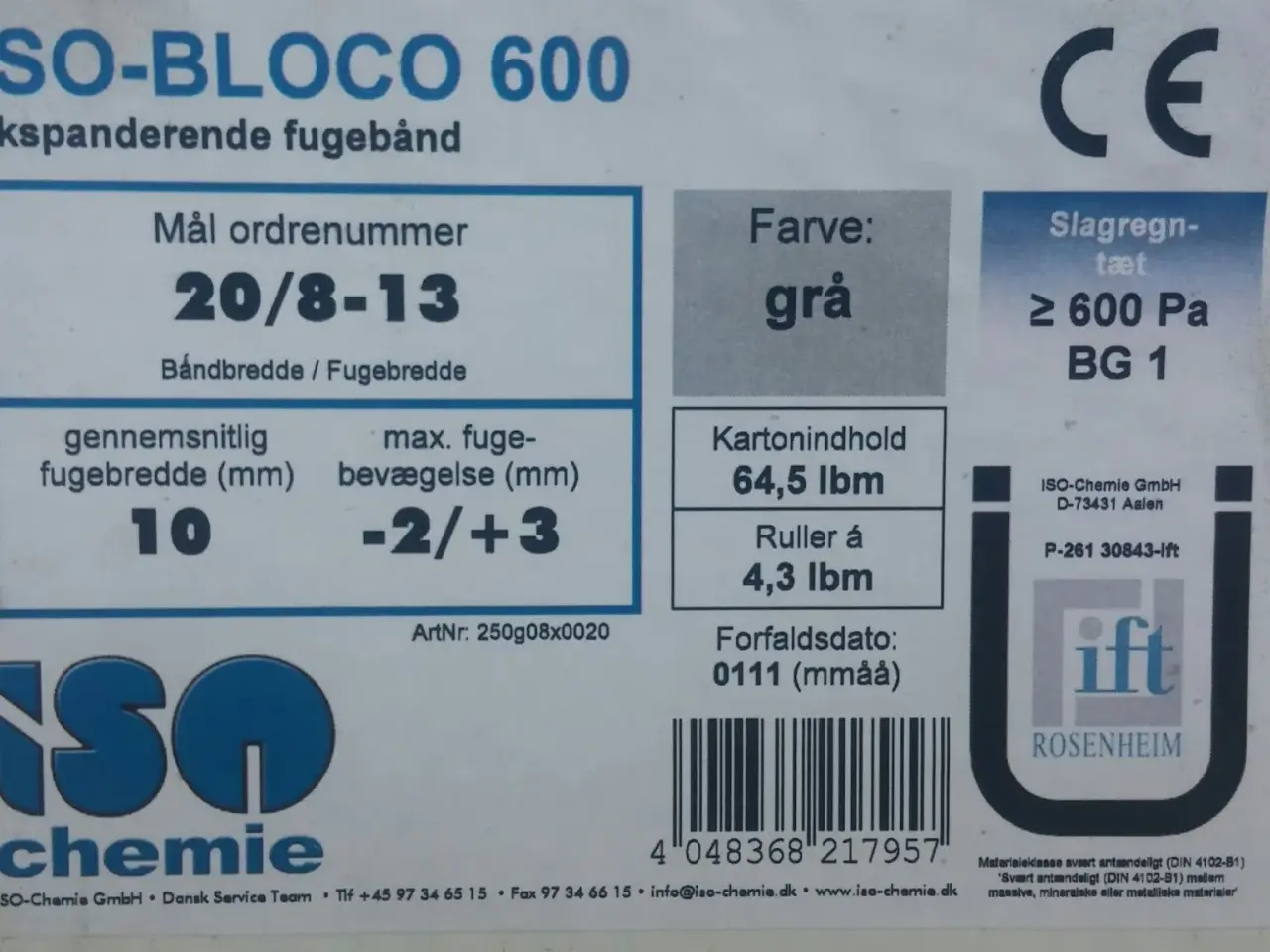 Billede 5 - ISO-BLOCO Fugebånd