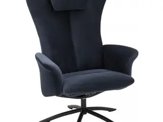 HJORT KNUDSEN - Wilmer Lænestol - Blå velour