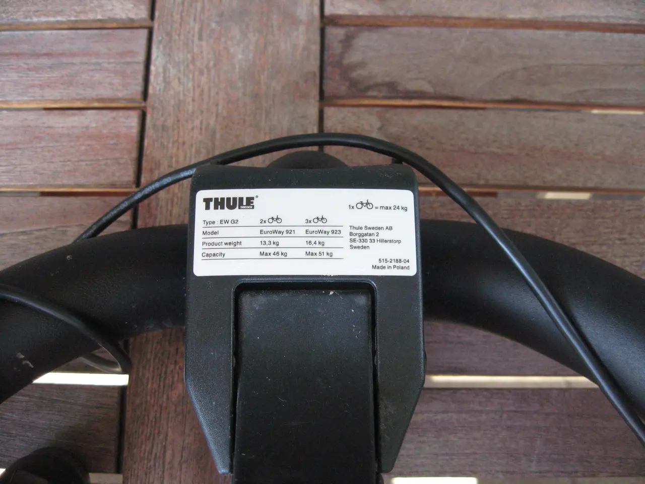 Billede 4 - Thule Euroway cykelholder til 2 cykler