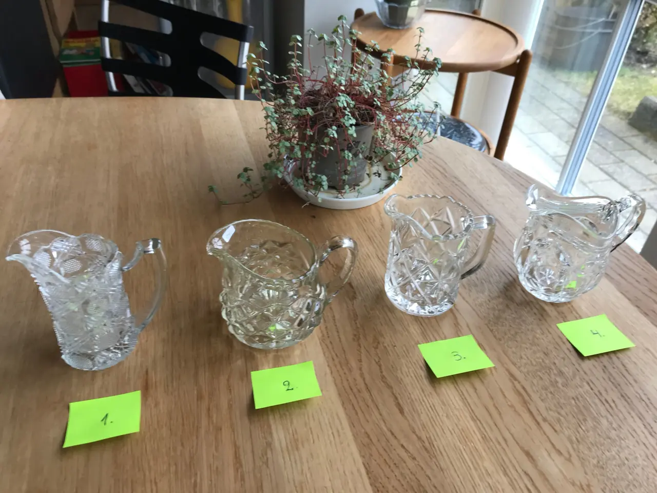 Billede 4 - Flødekande i presset glas - gamle danske!
