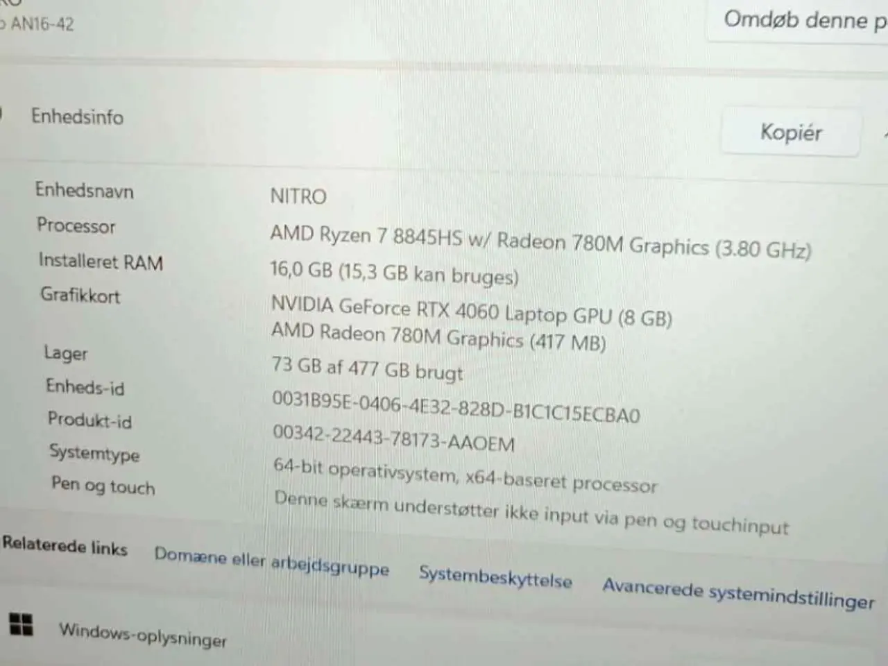 Billede 2 - Acer nitro v16