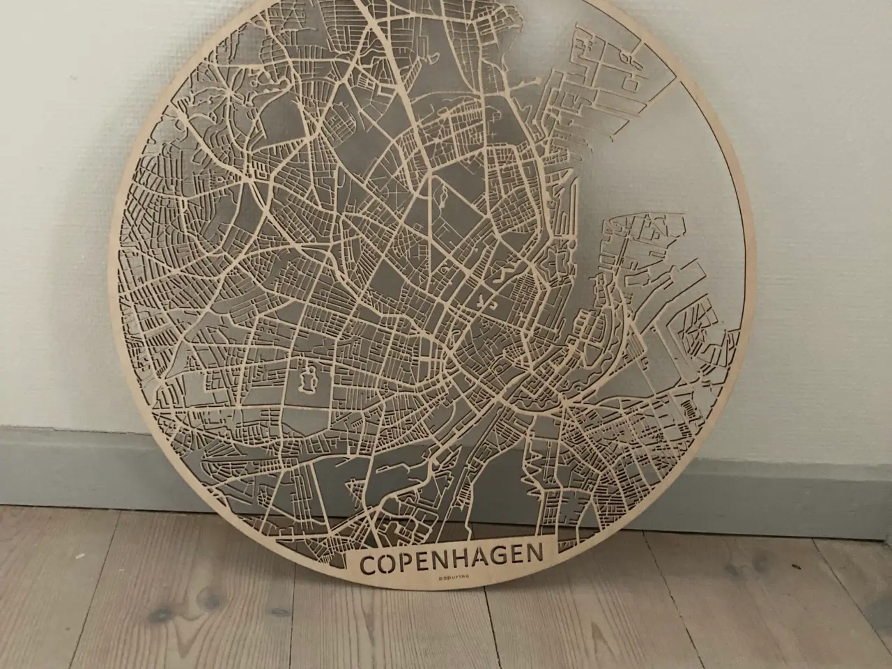 Billede 1 - Kort over København i træ