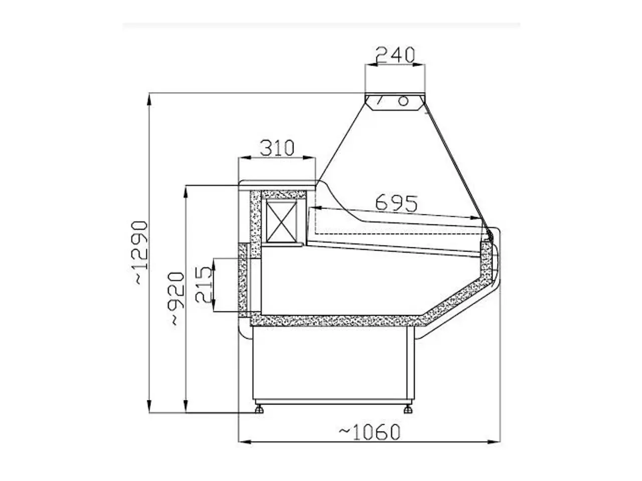 Billede 2 - Køledisk – OWEN 1.5 – B1500 x D1060 x H1310 mm