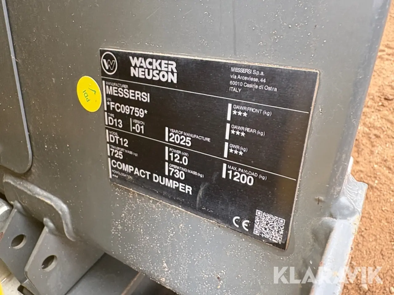 Billede 5 - Dumper selvlæssende Wacker Neuson DT12